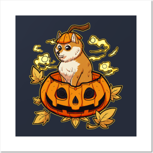 halloween puppy dog Posters and Art